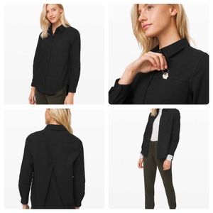 Lululemon Black Full Day Ahead Flannel Shirt Size 4